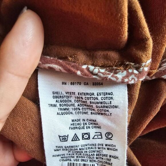 Anthropologie womens Sz S hei hei brown utility cargo vest with pockets - Picture 8 of 8